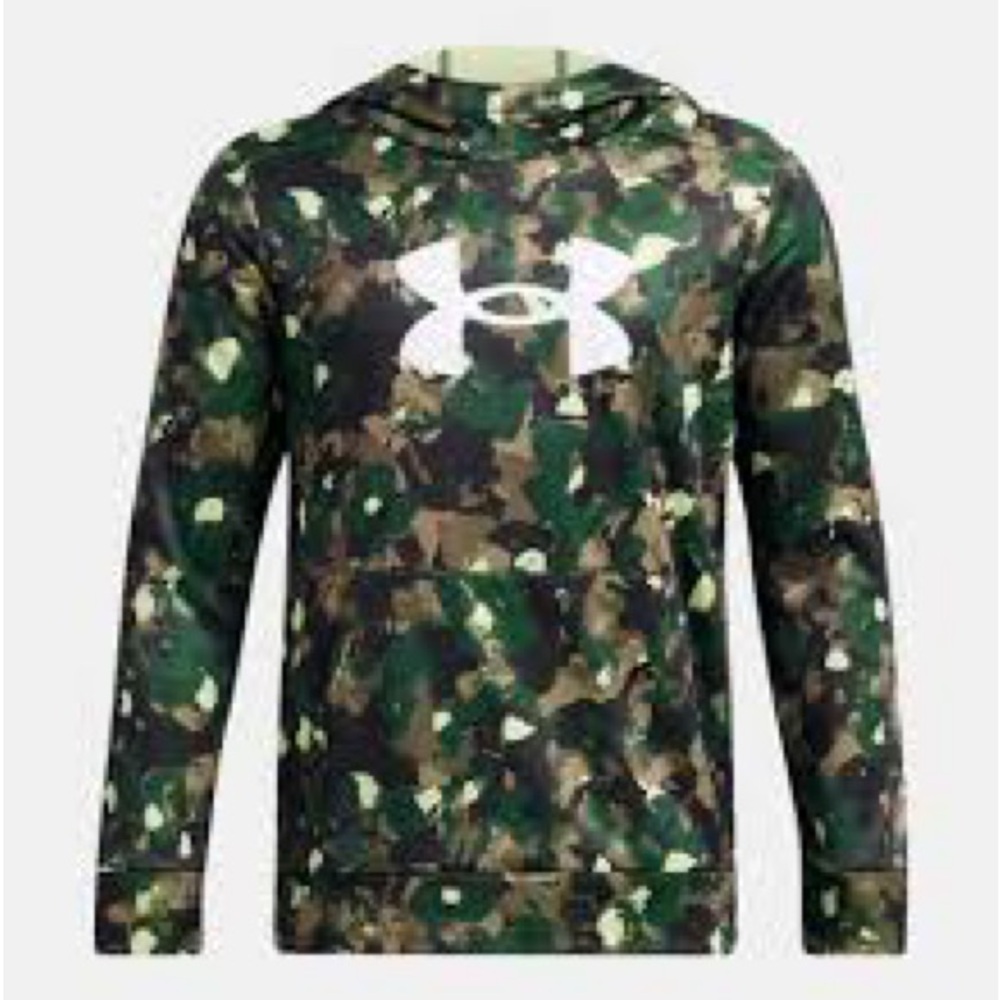Under Armour Green camouflage sweatshirt hoodie new with tags youth large, XL